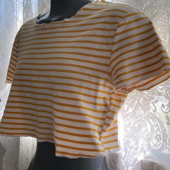 Zara stretch cotton crop top-Large - Picture 1 of 6